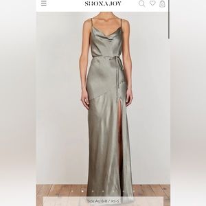 Shona Joy La Lune Bias Cowl Maxi Dress Sage